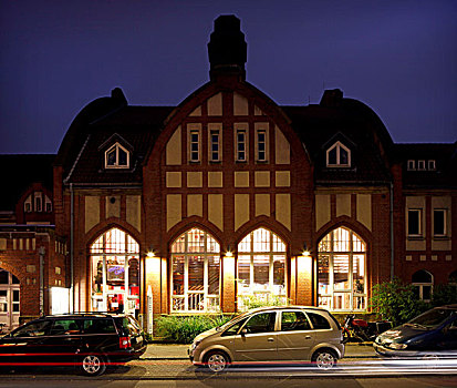 文化中心,火车站,波鸿,鲁尔区,北莱茵威斯特伐利亚,德国,欧洲