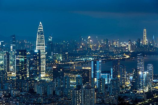 中国广东深圳南山都市夜景