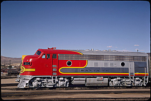 圣达菲,柴油车辆,列车,加利福尼亚,美国,铁路,运输,历史