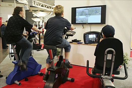 德国,健身,休闲,展示,自行车,健身器械,游戏,只有,家,动态,运动,超重