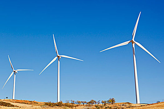 风轮机,靠近,马拉加,安达卢西亚,西班牙