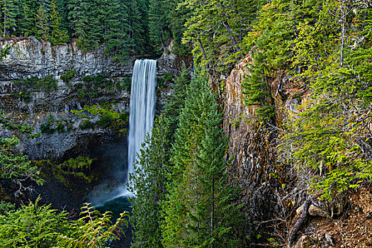 瀑布,省立公园,不列颠哥伦比亚省,加拿大,北美
