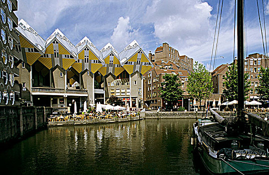 荷兰,鹿特丹,公寓,海边