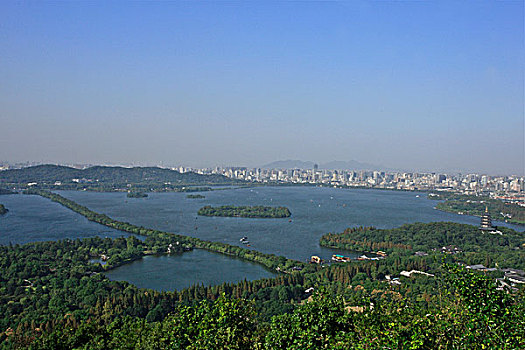 杭州,西湖,城市,全景