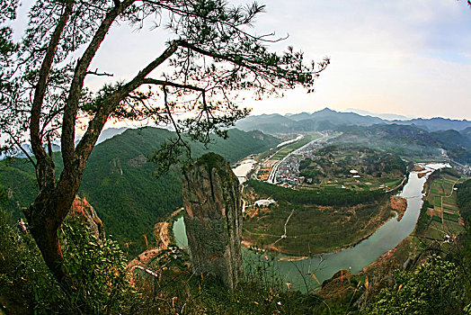 鼎湖峰,俯瞰,树,练溪