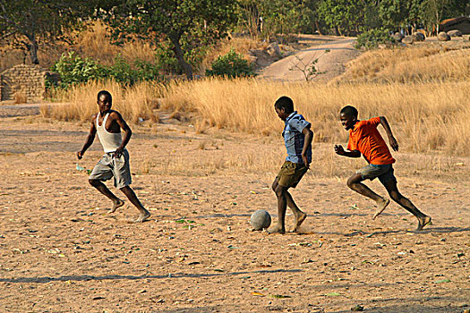 足球,非洲,年轻,男孩,玩,马拉维
