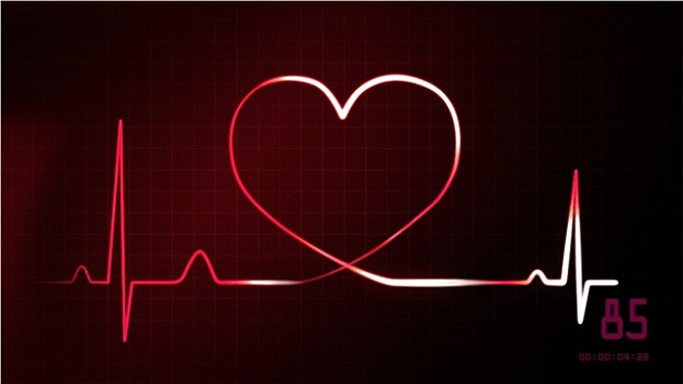 心跳,红色,心电图,显示器