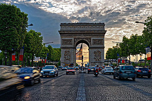凯旋门,拱形,巴黎,法国