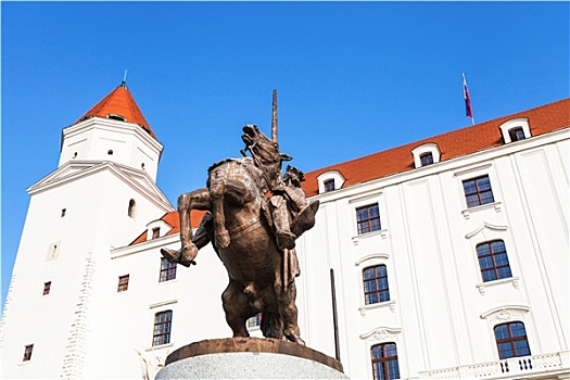 雕塑,国王,布拉迪斯拉瓦,城堡