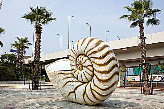 雕塑,壳,公园,岛屿,香港