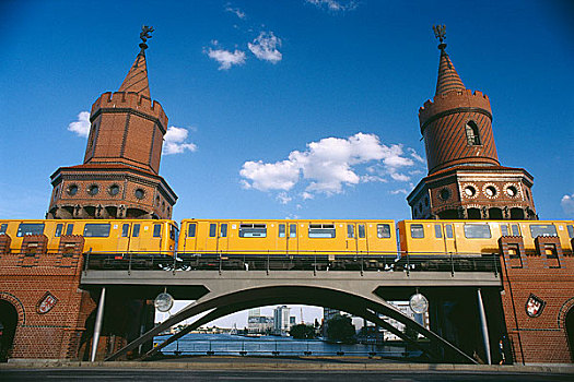 列车,旅行,桥,柏林,德国
