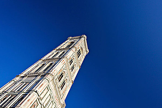 仰视,钟楼,佛罗伦萨,托斯卡纳,意大利