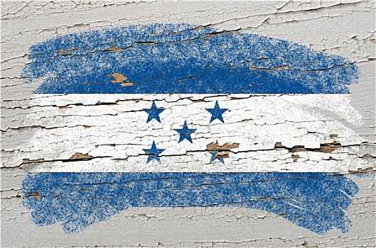 旗帜,洪都拉斯,低劣,木质,纹理,涂绘,粉笔