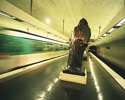 地铁,车站,巴黎