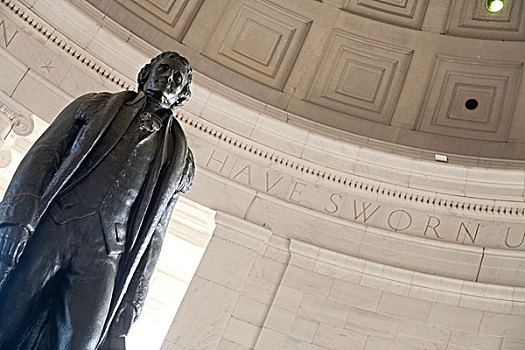 美国,华盛顿特区,杰佛逊纪念馆,铜像,杰斐逊