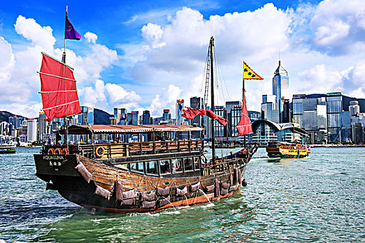 香港,城市,建筑,都市,维多利亚港,渡轮