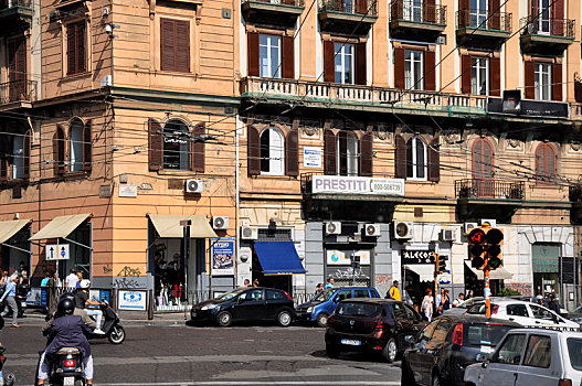 意大利那不勒斯城市街道,naples