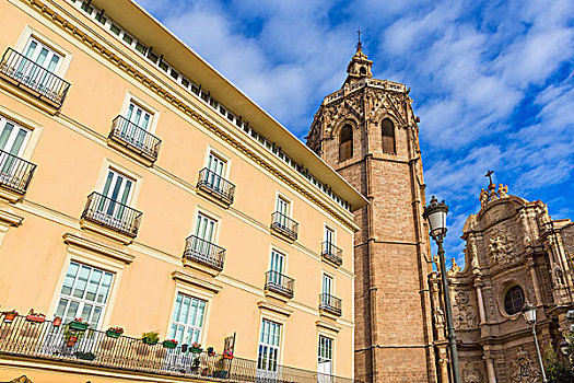 瓦伦西亚,大教堂,广场,西班牙