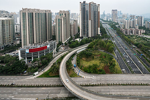 城市道路和现代城市建筑