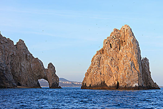 岩石构造,水,海岸,卡波圣卢卡斯,北下加利福尼亚州,墨西哥