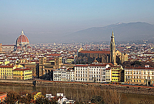 意大利佛罗伦萨老城俯瞰