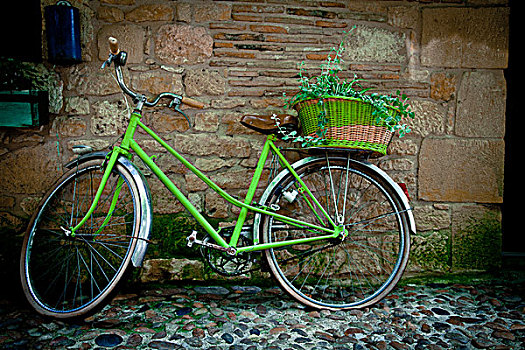 绿色,自行车,历史,地区,阿基坦,法国,欧洲