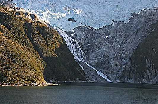 冰河,比格尔海峡,火地岛,巴塔哥尼亚,智利