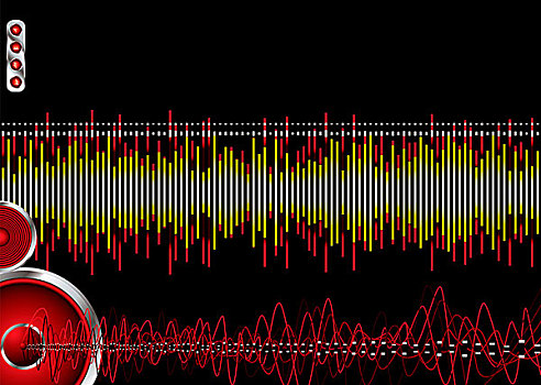 声音,抽象,背景,插画