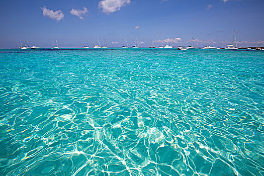 福门特拉岛,海滩,一个,最好,世界,靠近,伊比萨岛