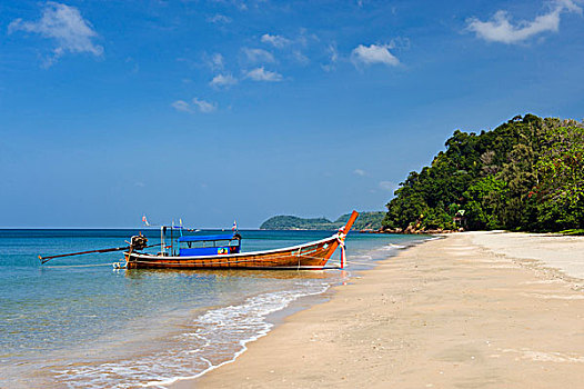 船,沙,海滩,苏梅岛,岛屿,甲米,泰国,东南亚