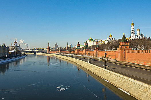 莫斯科,克里姆林宫,大教堂,宫殿,耶稣,河,俄罗斯,欧洲