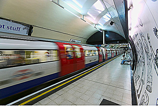 地铁,动态,穿过,伦敦,英格兰