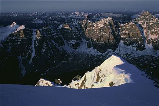 顶峰,山,庙宇,班芙国家公园,艾伯塔省,加拿大