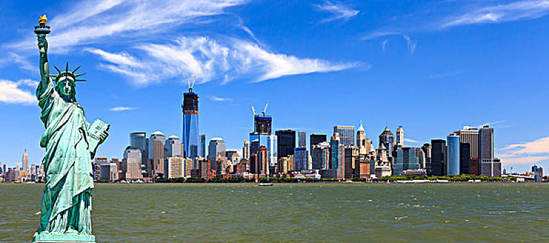 纽约,自由女神像,曼哈顿