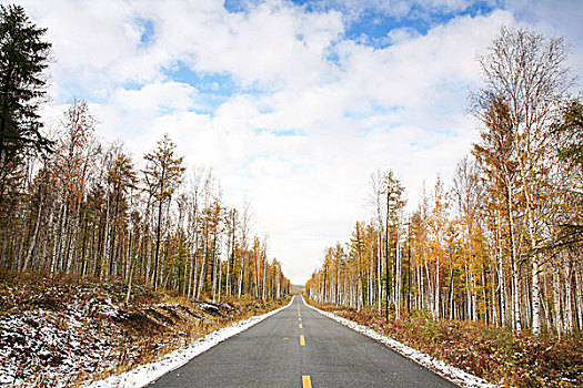 笔直,道路,远景