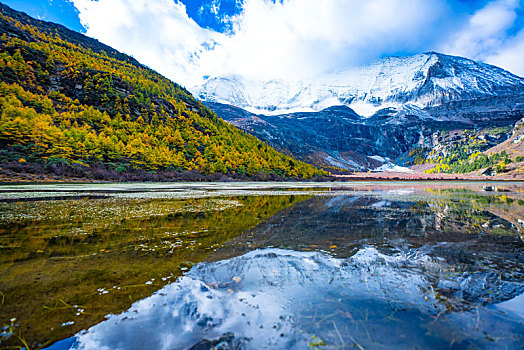 稻城亚丁秋色,秋季风光,高原雪山摄影,四川,甘孜州,秋天风景,自然风光摄影,仙乃日,央迈勇,夏诺多吉,三大神山,2020年