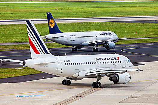 汉莎航空公司,空中客车,空气,法国,区域,杜塞尔多夫,国际,机场,北莱茵威斯特伐利亚,德国,欧洲