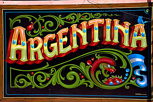 彩色,标识,建筑,村镇,布宜诺斯艾利斯,阿根廷