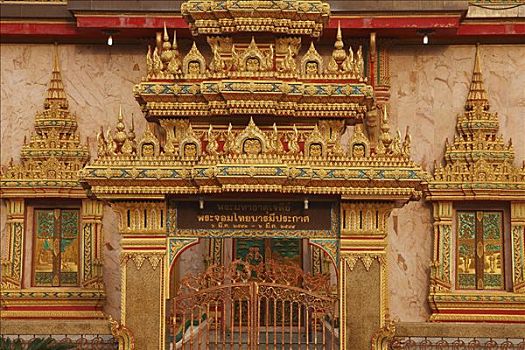 查隆寺,佛教寺庙,普吉岛,泰国,亚洲