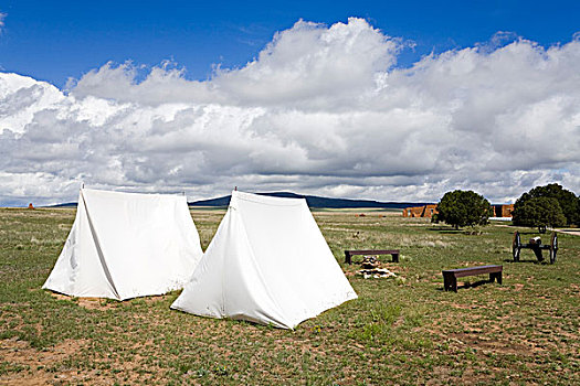 帐篷,山,堡垒,联合,国家纪念建筑,拉斯维加斯,圣米格尔,新墨西哥,美国