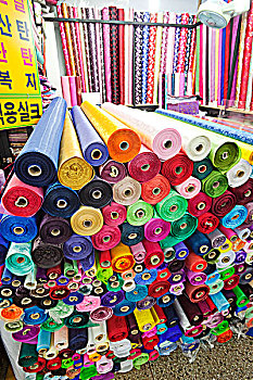 布,店,市场,首尔,韩国