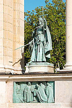 匈牙利,圣史蒂芬,第一,基督教,国王,雕塑,千禧年,纪念建筑,布达佩斯