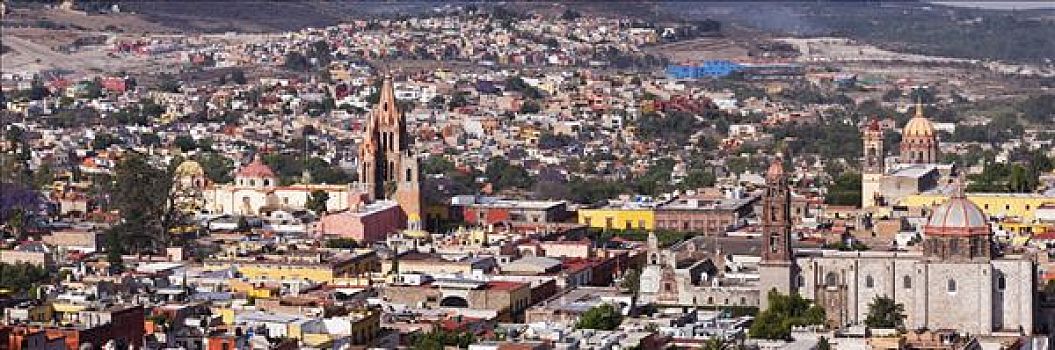 城市天际线,圣米格尔,瓜纳华托,墨西哥