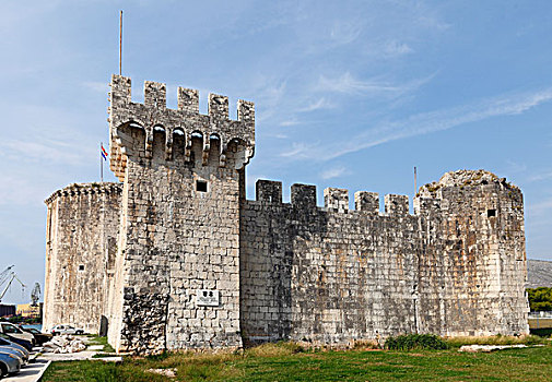 城堡,特洛吉尔,达尔马提亚,克罗地亚,欧洲
