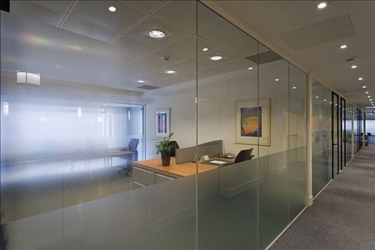 露台,办公室,展示,玻璃,只有,透明,角度