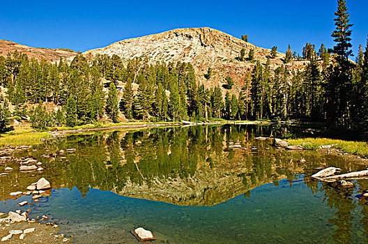 加利福尼亚,高山湖,优胜美地国家公园