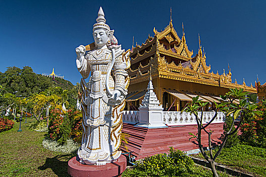 庙宇,塔,仰光,缅甸