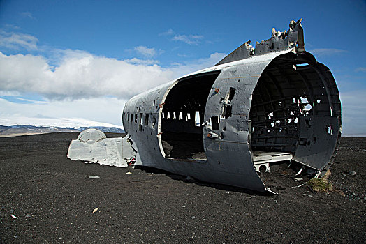 冰岛,飞机,残骸,火山岩