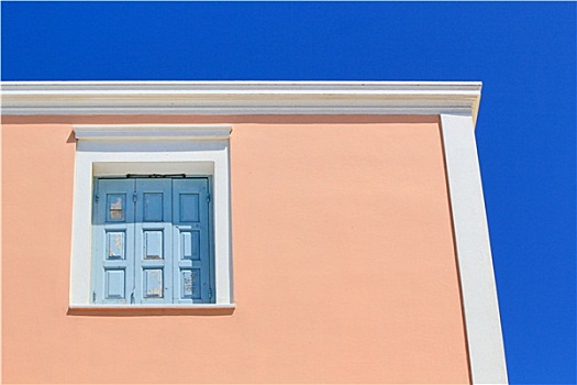 百叶窗,房子,锡拉岛,希腊