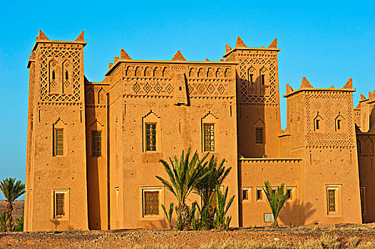 塔,许多,装饰,泥,砖,要塞,人,瓦尔扎扎特,南方,摩洛哥,非洲